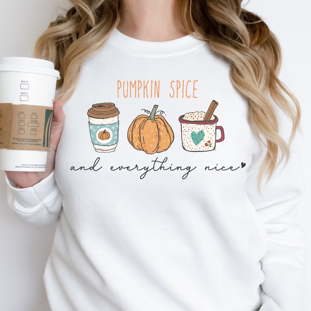 Fall sweatshirt, pumpkin spice
